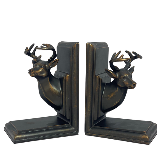 Antler Deer Bookend Set