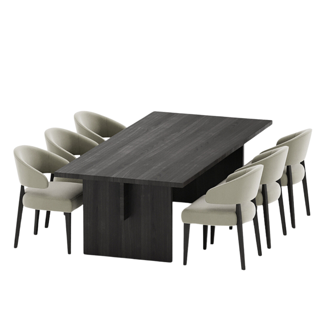 Elba Dining Table with 6 Chairs