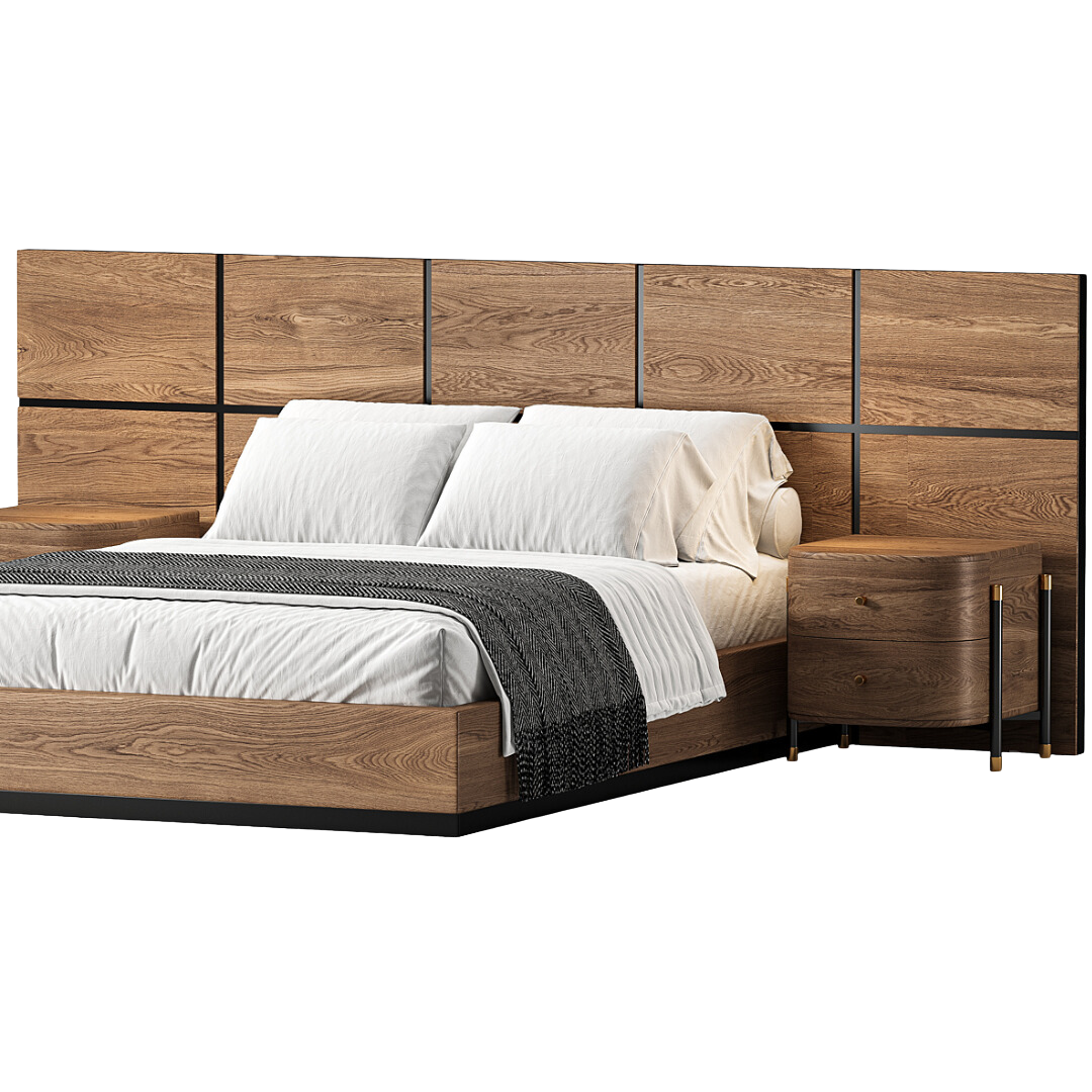 Jupiter Bed W/2 Side Tables