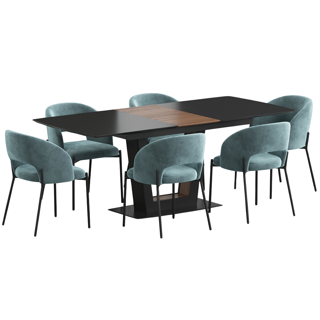 Pristine Dinning Table W/8 Chair