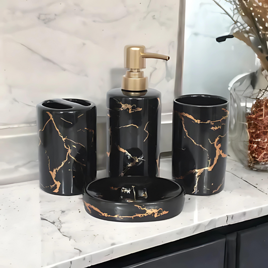 Siyah Black Bathroom Set