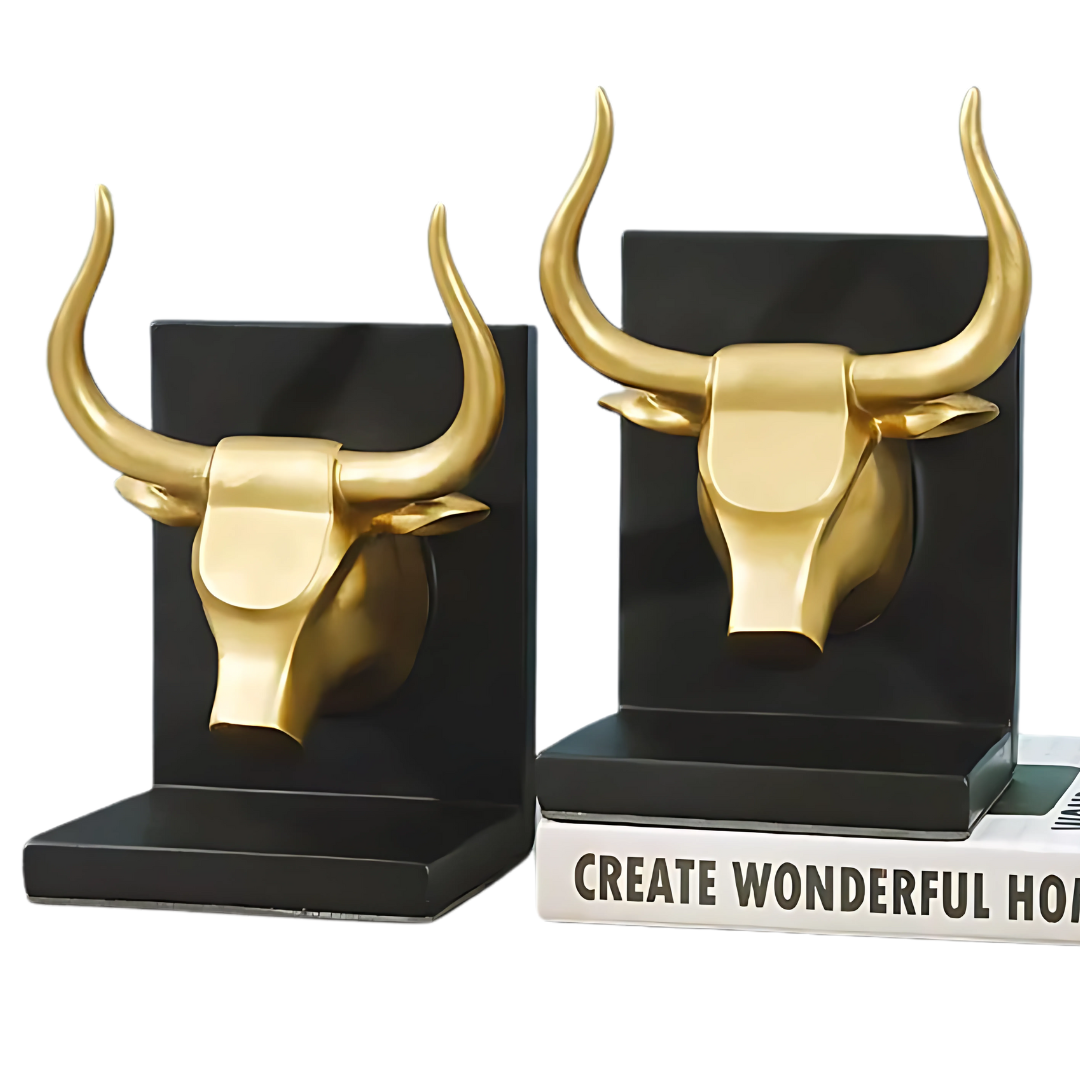 Taurus Bull Bookend Set