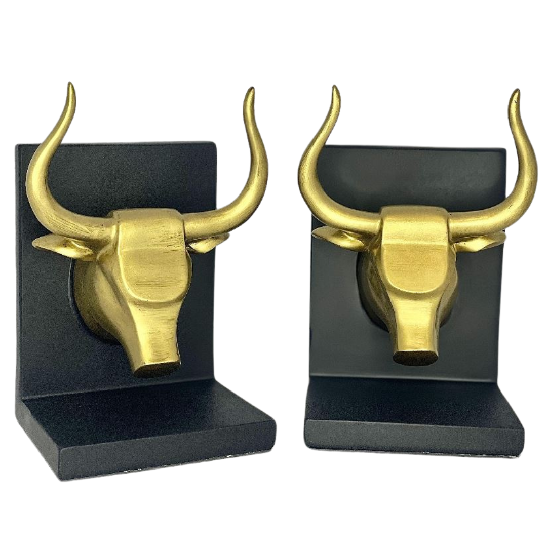 Taurus Bull Bookend Set